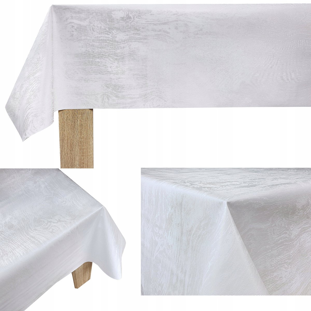 Biały Obrus Flizelinowy Dekoracyjny Na Stół Blat Ławę 140x400cm