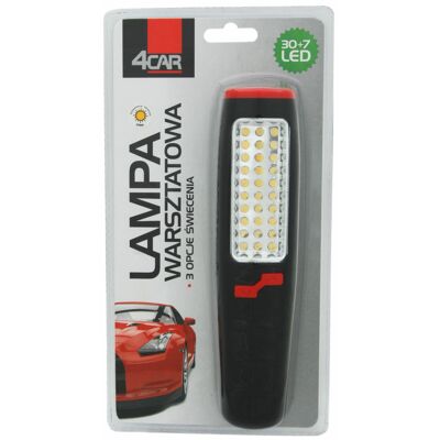 Lampa warsztatowa 30 + 7 LED hak + magnes 4Car