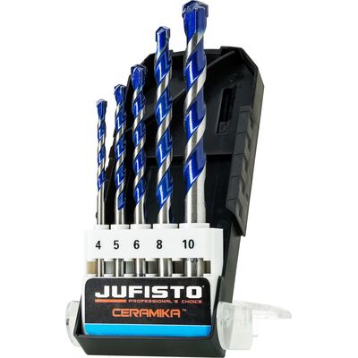 Jufisto Wiertło do ceramiki Ceramika 4 5 6 8 10 mm zestaw 5 szt.
