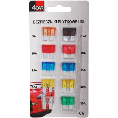 Bezpieczniki samochodowe płytkowe UNI 4Car