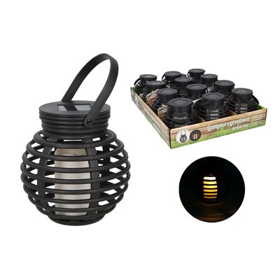 Lampa solarna lampion 11 cm czarny