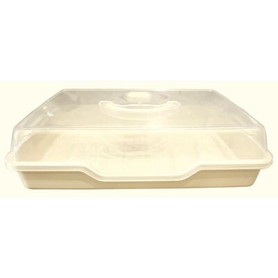 Pojemnik do ciasta Florencja 37 x 27 x 53,5 cm kremowy