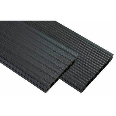 Deska tarasowa WPC ryflowana antracyt 220 x 14 x 2 cm Winfloor