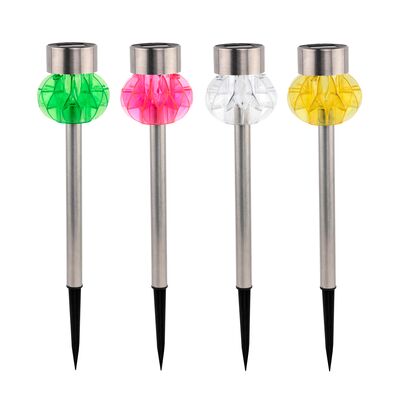 Lampa solarna 32 cm srebrny