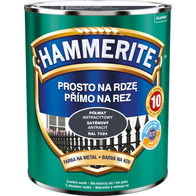Farba Prosto na rdzę Półmat Antracytowy 0,7 l Hammerite