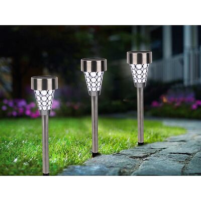 Lampa solarna LED 39 cm inox