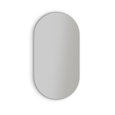 Lustro Koria owal szlif srebrne 80 x 40 cm Ruke