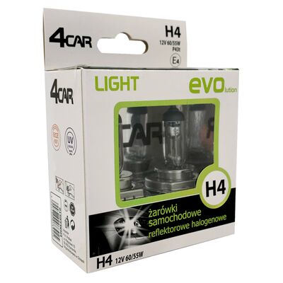 Zestaw żarówek samochodowych H4 12 V 55 W EVO 4CAR