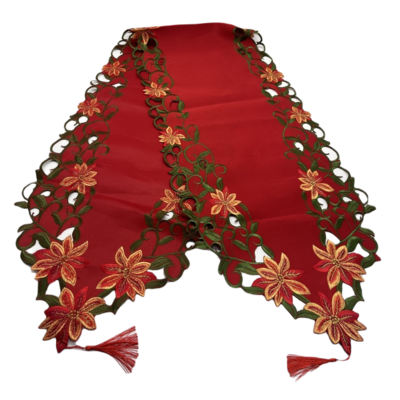 Bieżnik w kwiaty z chwostem 38 x 148 cm