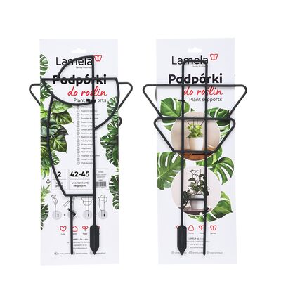 Podpórka do roślin geometryczna czarny 2 sztuki