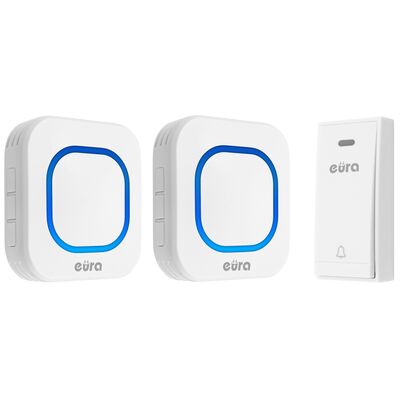 Dzwonek bezprzewodowy FOLK WDP-80H2v2R 2x odbiornik+1x przycisk EURA
