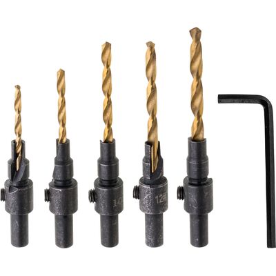 Komplet wierteł do konfirmatów 5 szt., 6-14 mm