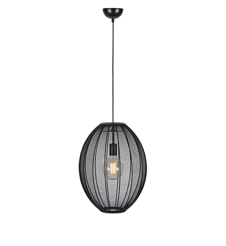 Smukła lampa wisząca z nylonowym abażurem 108795 z serii FLORENCE