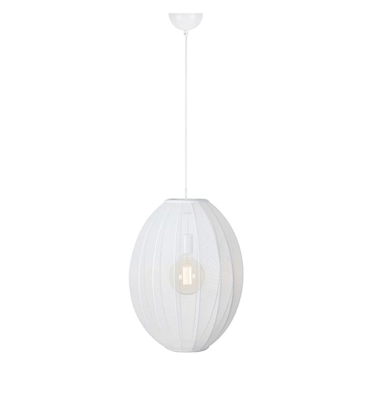 Biała lampa wisząca typu lampion, do sypialni 108796 z serii FLORENCE