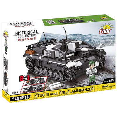 COBI 2286 Historical Collection WWII Działo StuG III Ausf.F/8 & Flammpanzer 536 klocków
