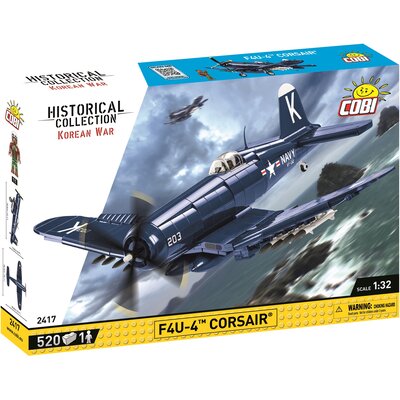 COBI 2417 Historical Collection Korean War Wojna w Korei Samolot myśliwski Vought F4U-4 Corsair 510 klocków