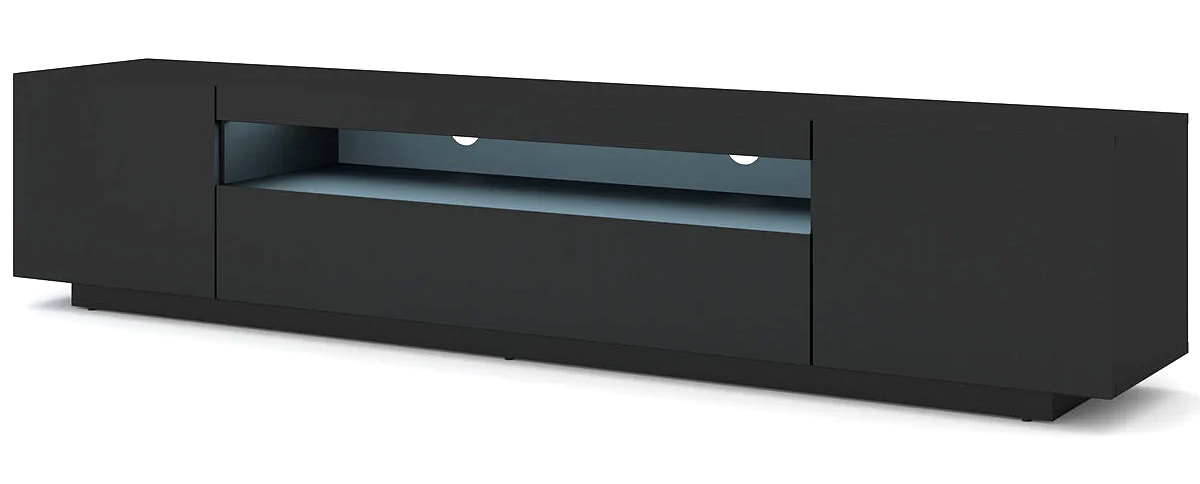 Szafka Rtv Czarny Ścienna Lub Stojąca Mat T8-M12