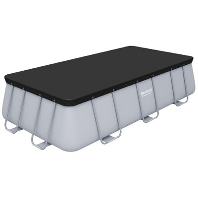 Bestway 58232-19 Flowclear plandeka okryciowa PCW 396x185 cm basen ze stali nierdzewnej 404x201x100 cm i 412x201x122 cm, szara