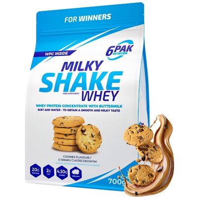 6PAK, Odżywka białkowa, Milky Shake Whey, ciastko, 700 g