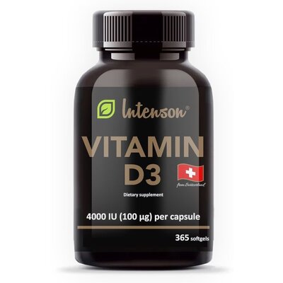Intenson Witamina D3 4000 IU suplement diety 365 kapsułek 101597-uniw