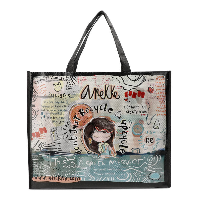Czarna Torba Zakupowa Anekke