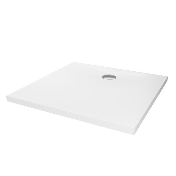 Brodzik kwadratowy New Trendy Nex 90x90x3,5 konglomerat biały B-0454