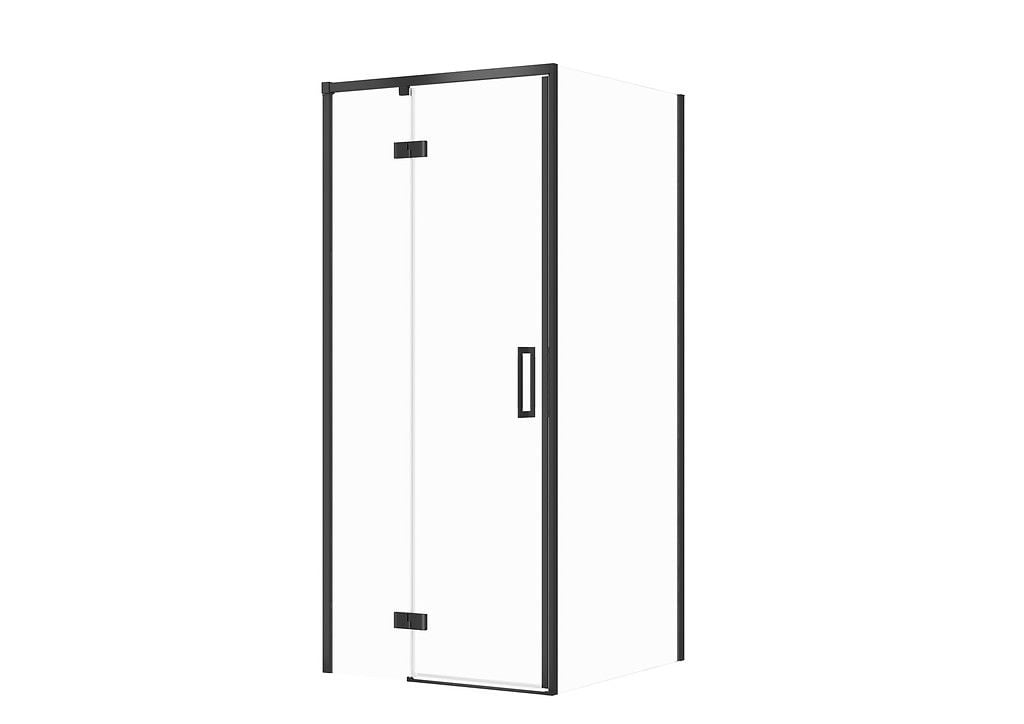 Kabina prysznicowa Cersanit Larga 80x80x195 kwadratowa lewa czarny transparentne S601-220