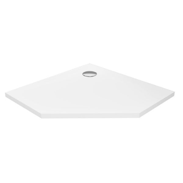Brodzik pięciokątny New Trendy Nex 80x80 cm konglomerat biały B-0513