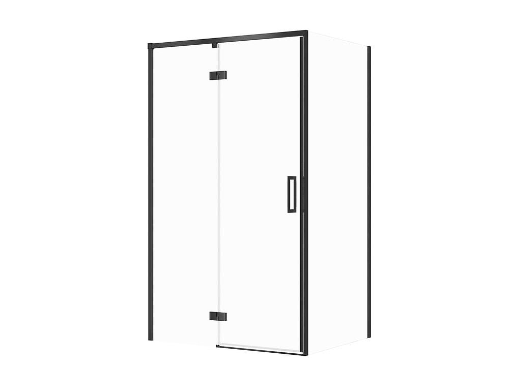 Kabina prysznicowa Cersanit Larga 120x80x195 prostokątna lewa czarny transparentne S601-323
