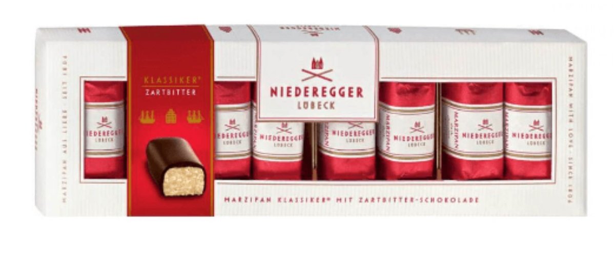 Niederegger Lübeck- Czekoladki Marcepan Klasyczne W Ciemnej Czekoladzie 200g