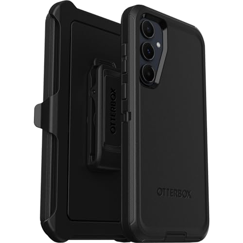 Etui OtterBox Defender do Samsung Galaxy A55 5G, odporne na wstrząsy i upadek, 5x wytrzymałość niż wymagana zgodnie z normą wojskową, możliwości ładowania bezprzewodowego, Czarne