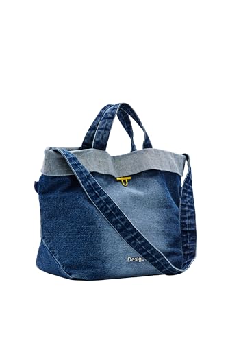 Desigual Women's PRIORI LITU Accessories Denim Shopping Bag, niebieska, niebieski