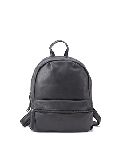 BIBA Torba damska ze skóry naturalnej plecak skórzany sweter X JEX7L długi uchwyt zamek błyskawiczny Legalna skóra bydlęca, czarny, 27 x 32 x 10 cm
