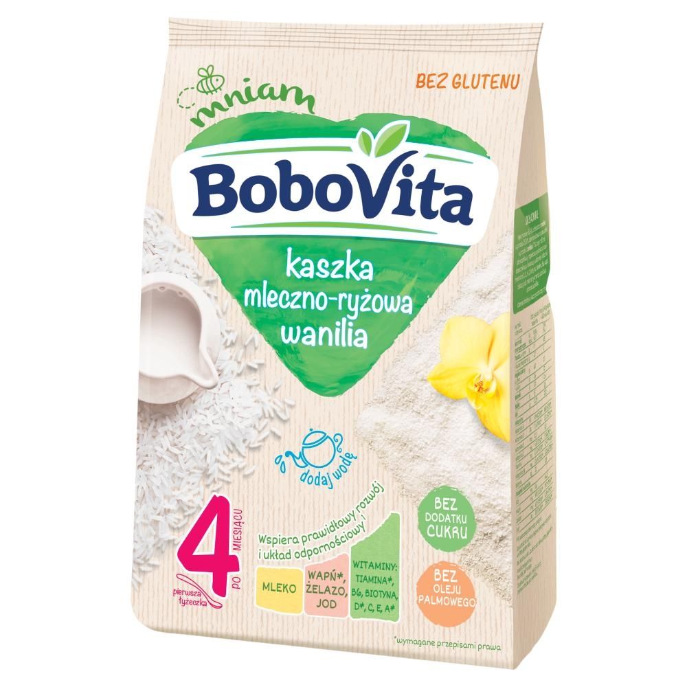 BoboVita Kaszka mleczno-ryżowa wanilia po 4 miesiącu 230 g