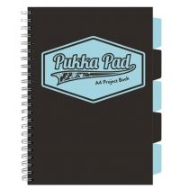 Kołozeszyt Pukka Pad A4 Project Book Black & Blue Sky czarny kratka