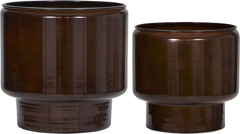 Doniczki Pile brązowe 2 szt.