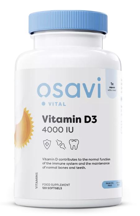 Osavi Witamina D3, 4000 j.m., 120 kapsułek softgel