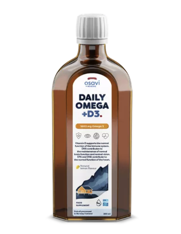 Osavi Daily Omega 3, omega 3 1600 mg + witamina D3, aromat cytrynowy, 250 ml