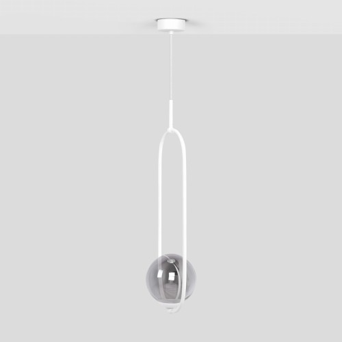 Lampa wisząca elipsa z kloszem w kolorze grafitu K-5302 z serii ARLENA