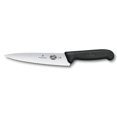 Victorinox nóż kuchenny nóż do krojenia ze specjalnym szlifem falistym fibrox długość: 19 cm, 5.2033 CC265