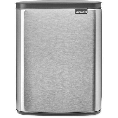 Kosz na śmieci łazienkowy BRABANTIA Bo 230486 łatwe otwieranie, delikatny domyk, stal szlachetna 12L Stalowy