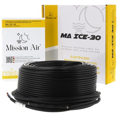 Kabel grzewczy przeciwoblodzeniowy zewnętrzny MISSION AIR MA ICE-30 W/m 70 m (2100W)