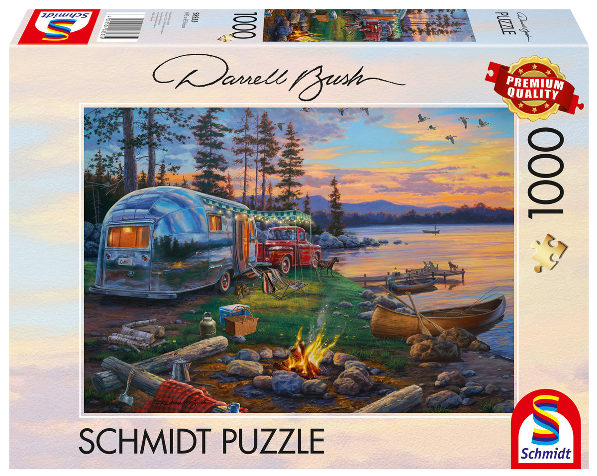Puzzle, DARREL BUSH Ognisko nad jeziorem, 1000 el.
