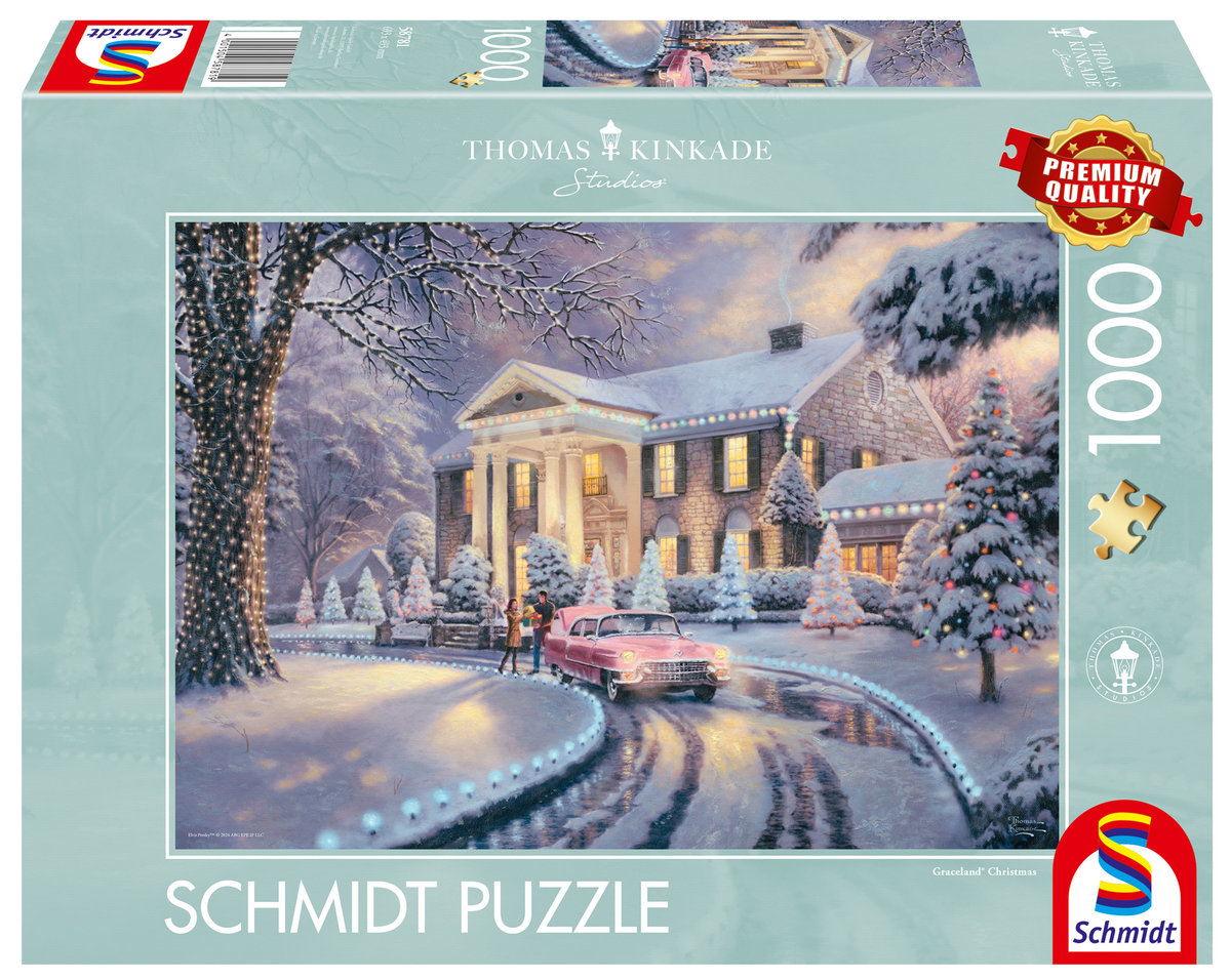 Puzzle, THOMAS KINKADE Graceland zimą, 1000 el.