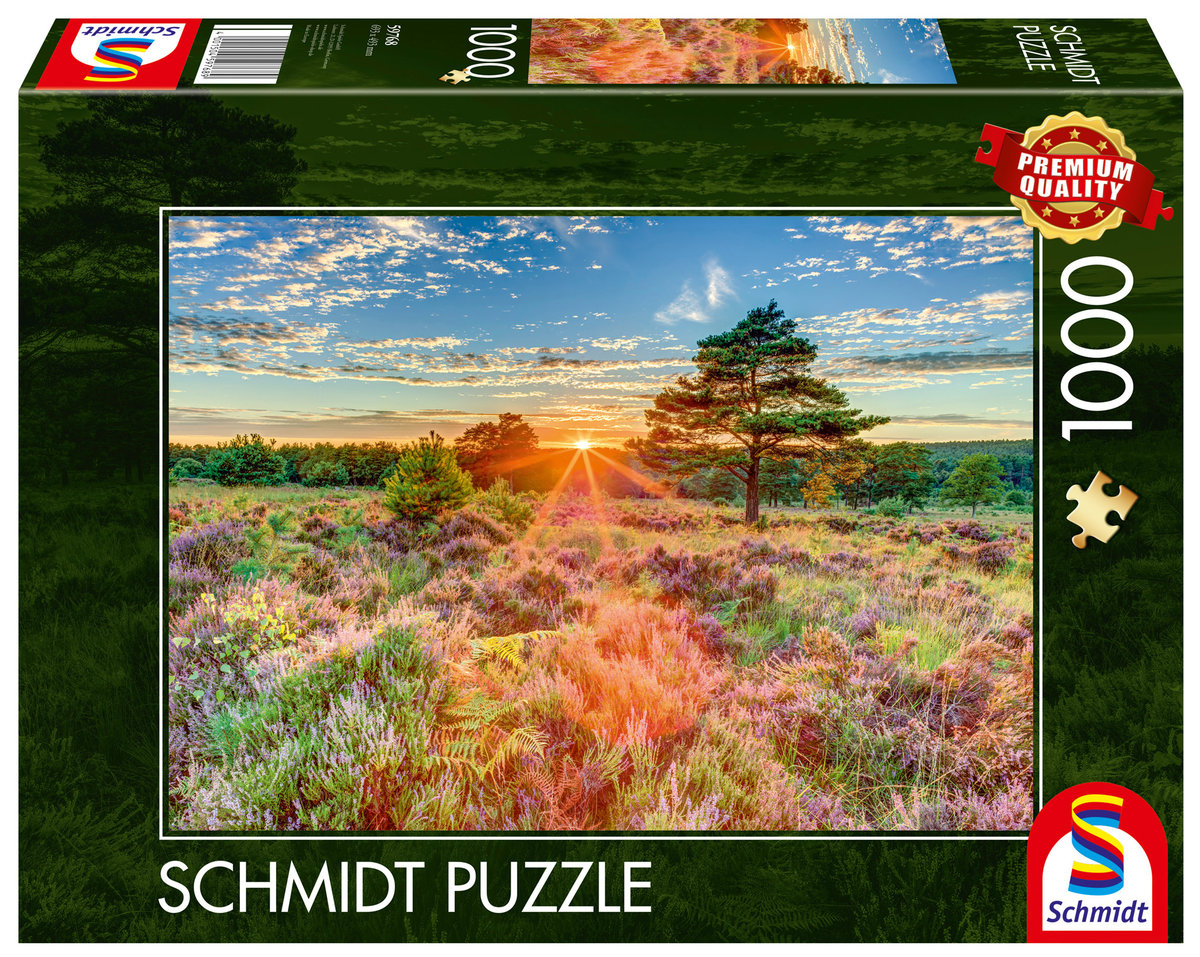 Puzzle, Zachód słońca na wrzosowisku, 1000 el.