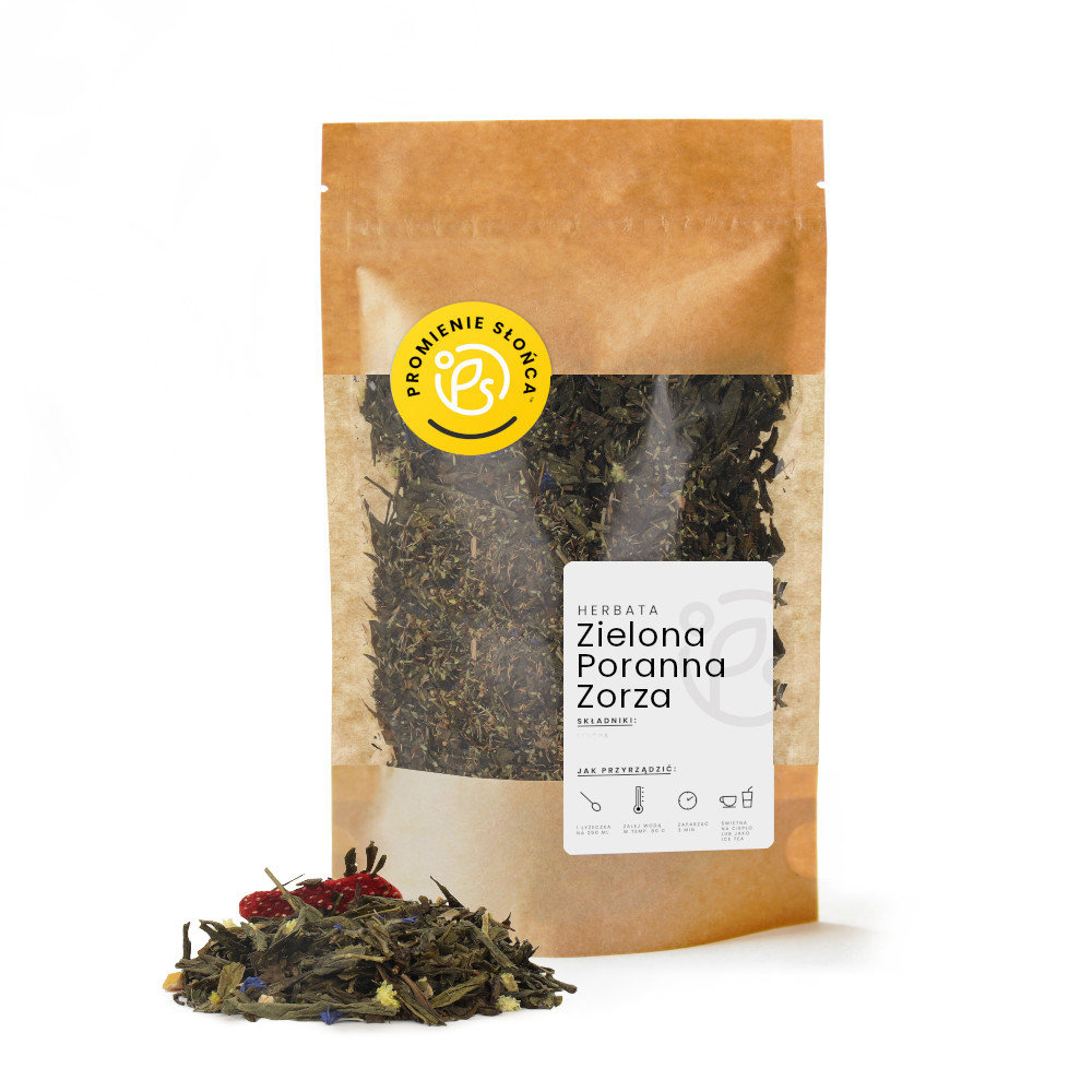 Herbata Zielona Poranna Zorza 60 g | Herbata zielona z dodatkami