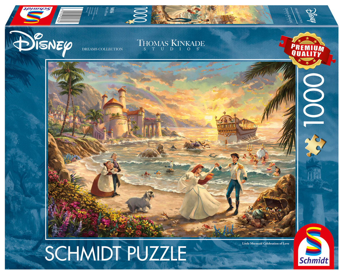 Puzzle, THOMAS KINKADE Mała Syrenka: Święto miłości (Disney), 1000 el.
