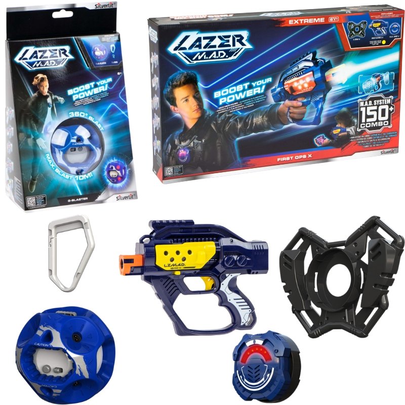 Pistolet Karabin Laserowy Kamizelka Granat Bomba Podczerwień Laser Tag Lazer M.a.d. Zestaw