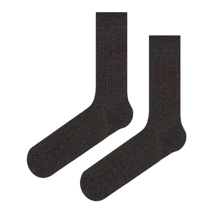 Skarpety garniturowe szare w paski EM 6 - EM Men's Accessories