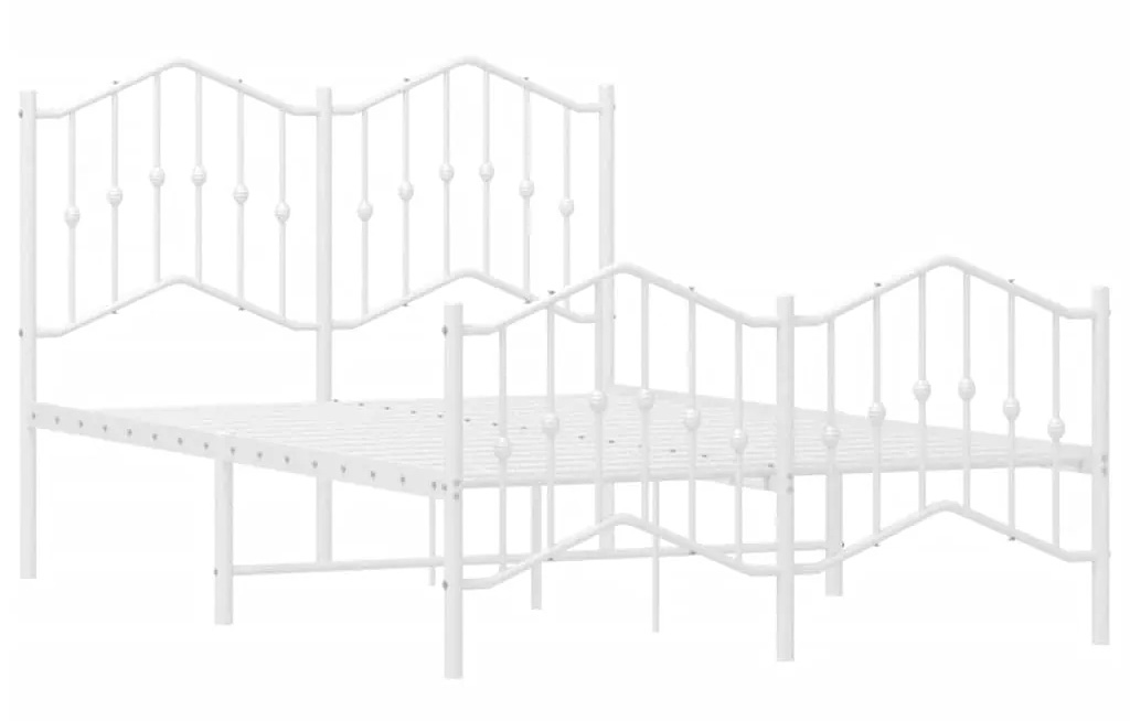 Białe metalowe łóżko w stylu loftowym 120x200 cm G8-Z87